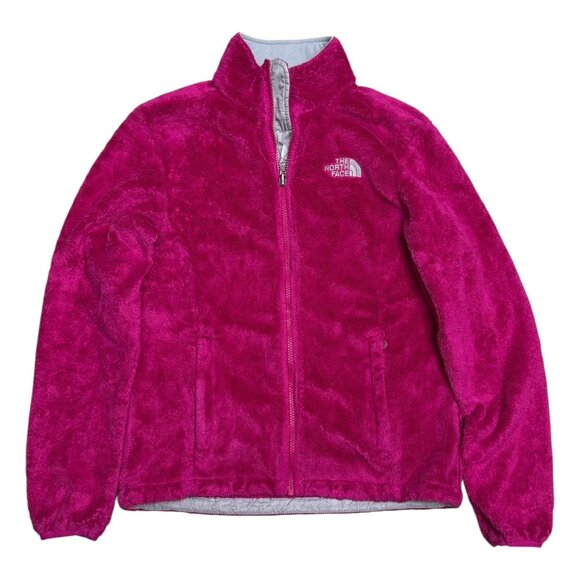 THE NORTH FACE Faux Fur Fleece Pink Winter Light Jacket Womens Small - Picture 1 of 6